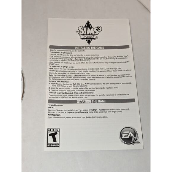 Sims Starter Pack & The Sims 3 Pets Expansion Pack Like New Complete Windows PC - Picture 12 of 15